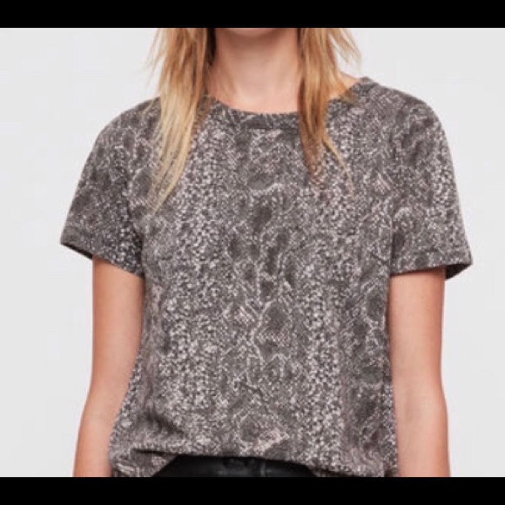 All Saints snake print tee